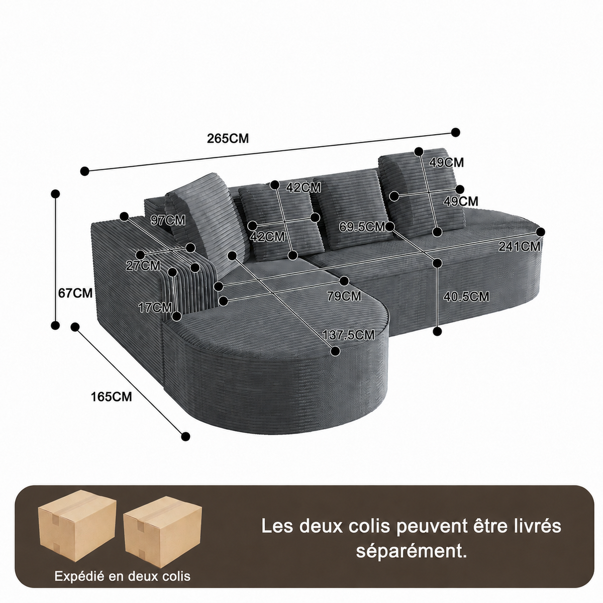 Canapé d'Angle Moderne